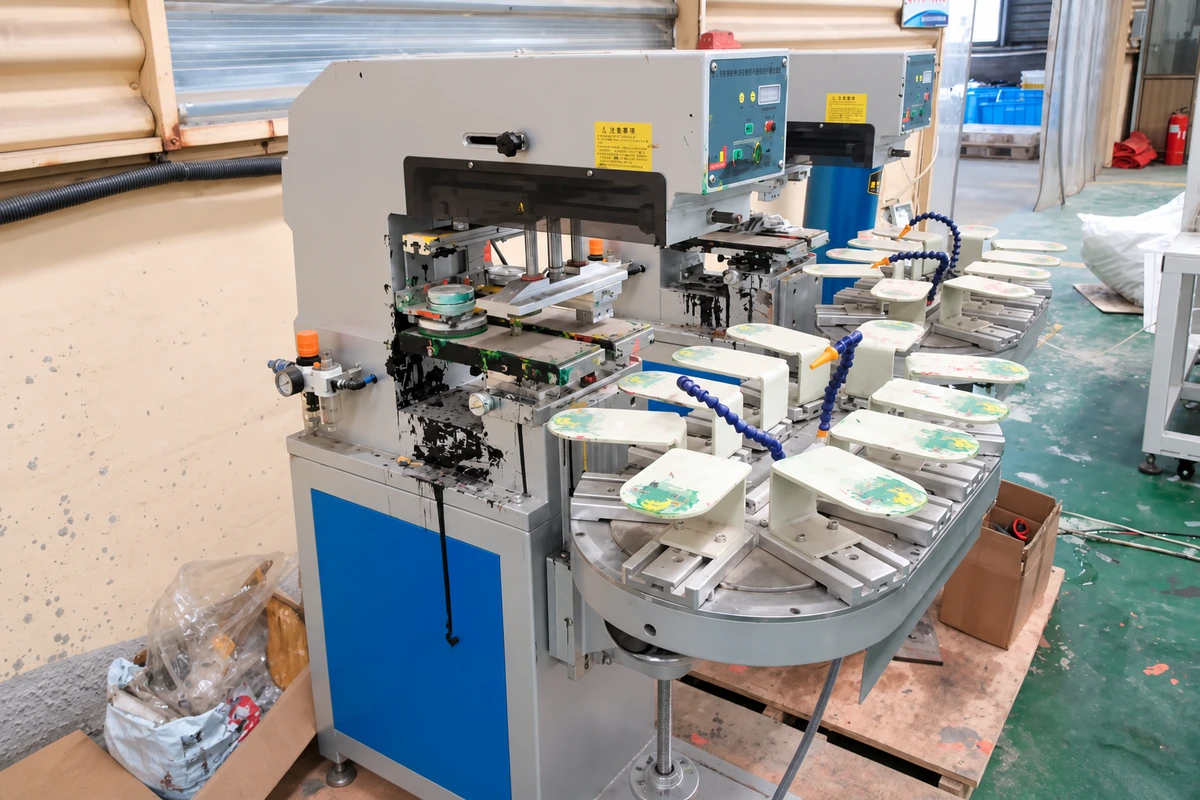 Rotary printing equipment with glove-shaped platens