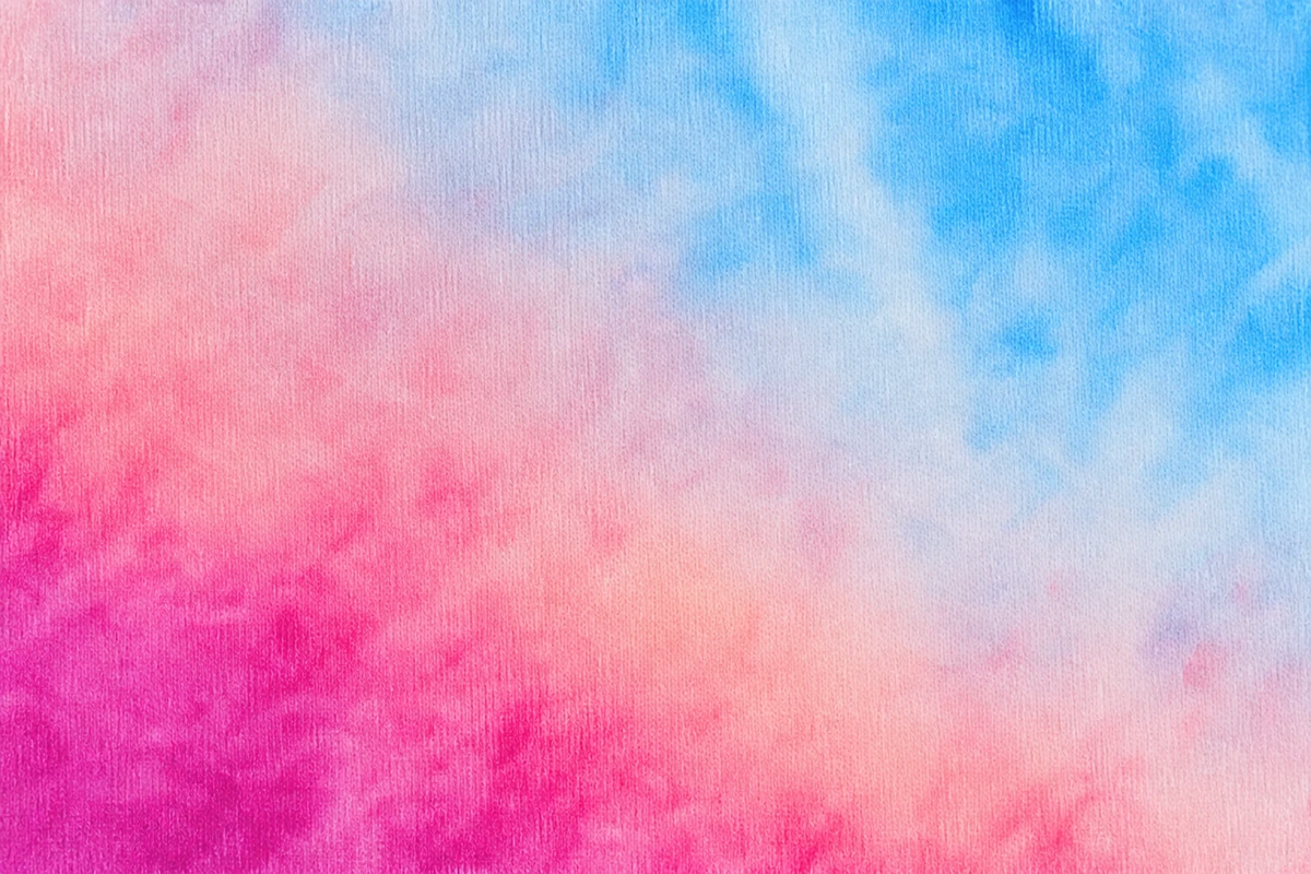 Pink and blue printed fabric on a fishing glove back